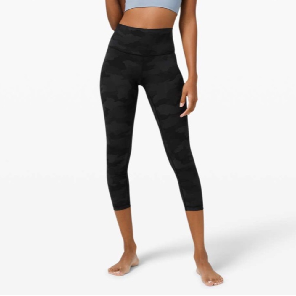 lululemon athletica Black Camo Cropped Leggings